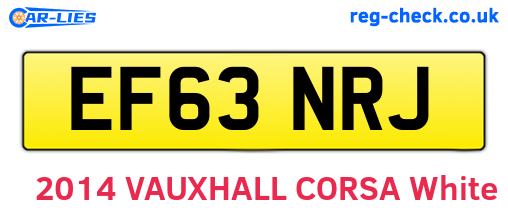 EF63NRJ are the vehicle registration plates.