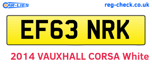 EF63NRK are the vehicle registration plates.