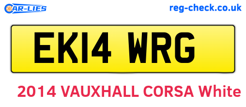 EK14WRG are the vehicle registration plates.