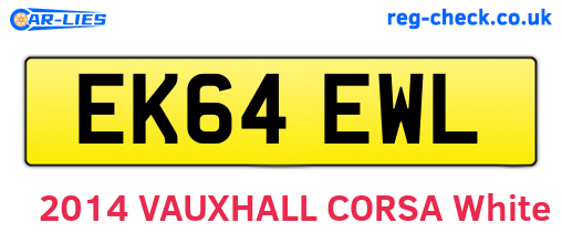 EK64EWL are the vehicle registration plates.