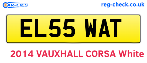EL55WAT are the vehicle registration plates.