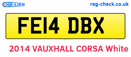 FE14DBX are the vehicle registration plates.