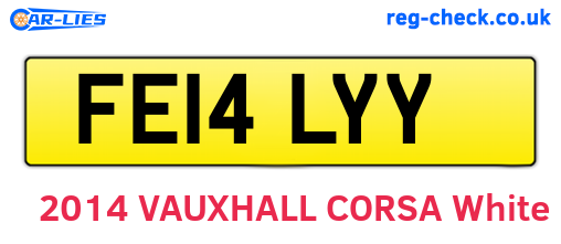 FE14LYY are the vehicle registration plates.