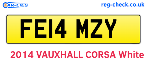 FE14MZY are the vehicle registration plates.