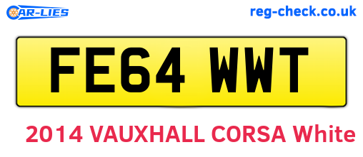 FE64WWT are the vehicle registration plates.