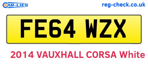 FE64WZX are the vehicle registration plates.