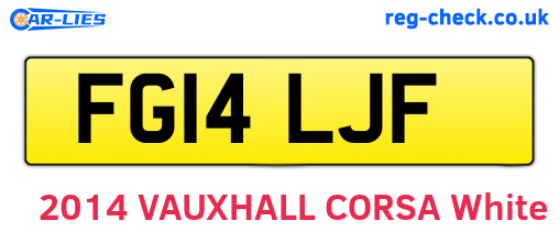 FG14LJF are the vehicle registration plates.