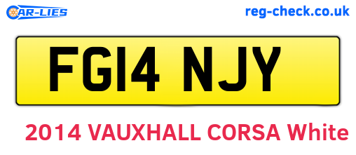 FG14NJY are the vehicle registration plates.