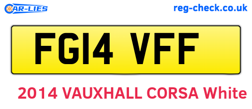 FG14VFF are the vehicle registration plates.