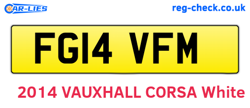 FG14VFM are the vehicle registration plates.
