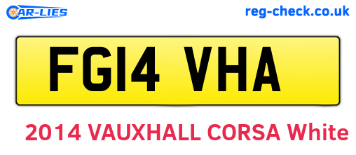 FG14VHA are the vehicle registration plates.
