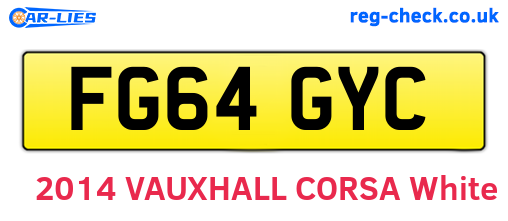 FG64GYC are the vehicle registration plates.