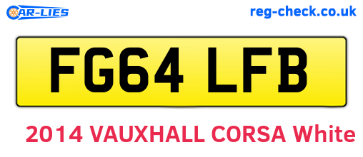 FG64LFB are the vehicle registration plates.