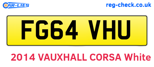 FG64VHU are the vehicle registration plates.