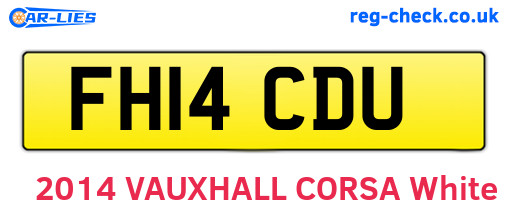 FH14CDU are the vehicle registration plates.