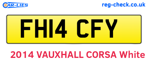 FH14CFY are the vehicle registration plates.