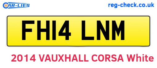 FH14LNM are the vehicle registration plates.