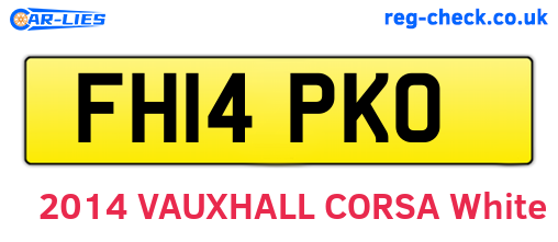 FH14PKO are the vehicle registration plates.