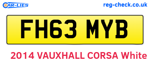 FH63MYB are the vehicle registration plates.
