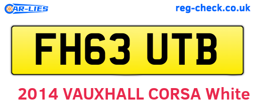 FH63UTB are the vehicle registration plates.