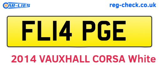 FL14PGE are the vehicle registration plates.