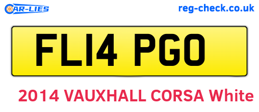 FL14PGO are the vehicle registration plates.