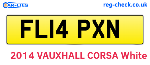 FL14PXN are the vehicle registration plates.