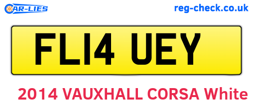 FL14UEY are the vehicle registration plates.