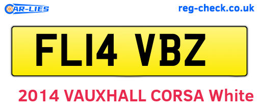 FL14VBZ are the vehicle registration plates.