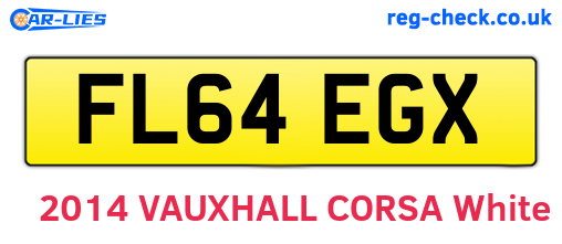 FL64EGX are the vehicle registration plates.