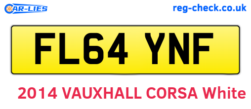 FL64YNF are the vehicle registration plates.