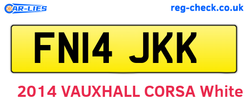 FN14JKK are the vehicle registration plates.