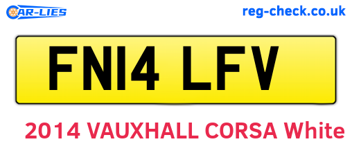 FN14LFV are the vehicle registration plates.