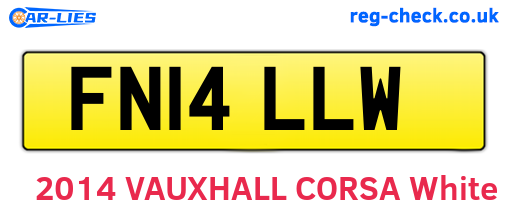 FN14LLW are the vehicle registration plates.