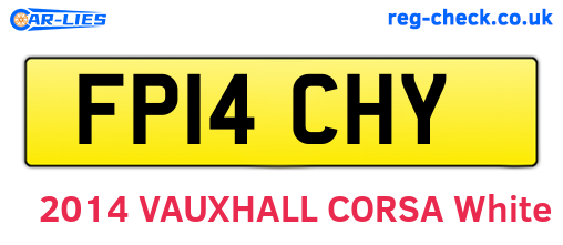 FP14CHY are the vehicle registration plates.