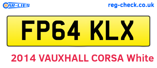 FP64KLX are the vehicle registration plates.