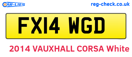 FX14WGD are the vehicle registration plates.