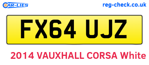 FX64UJZ are the vehicle registration plates.