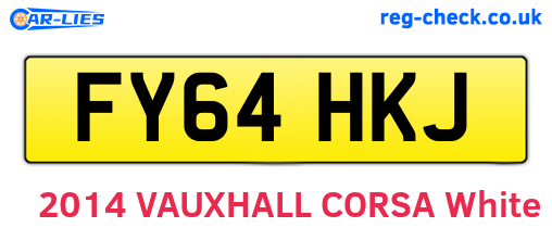 FY64HKJ are the vehicle registration plates.