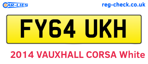 FY64UKH are the vehicle registration plates.
