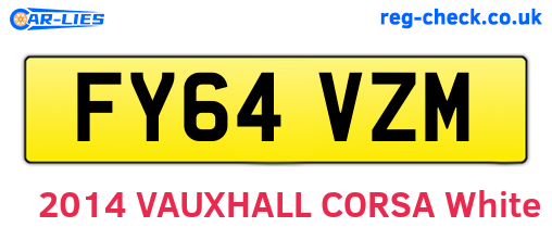 FY64VZM are the vehicle registration plates.
