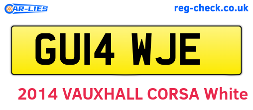 GU14WJE are the vehicle registration plates.