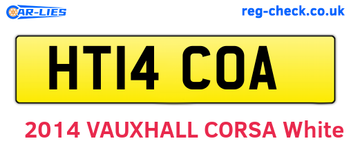 HT14COA are the vehicle registration plates.