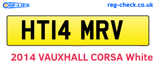 HT14MRV are the vehicle registration plates.