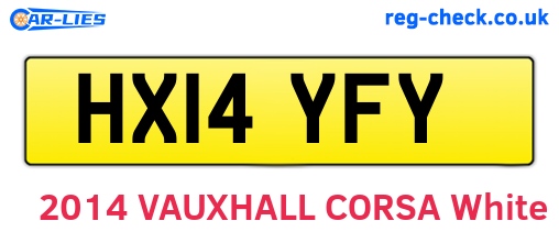 HX14YFY are the vehicle registration plates.