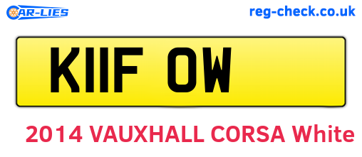 K11FOW are the vehicle registration plates.