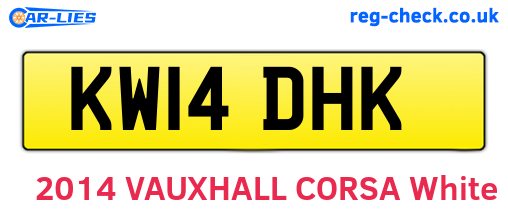 KW14DHK are the vehicle registration plates.