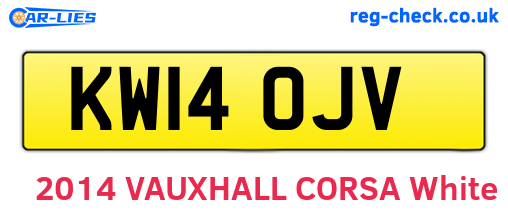 KW14OJV are the vehicle registration plates.