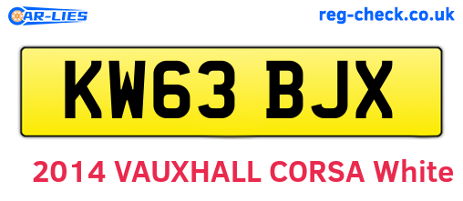 KW63BJX are the vehicle registration plates.