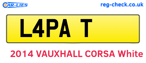 L4PAT are the vehicle registration plates.